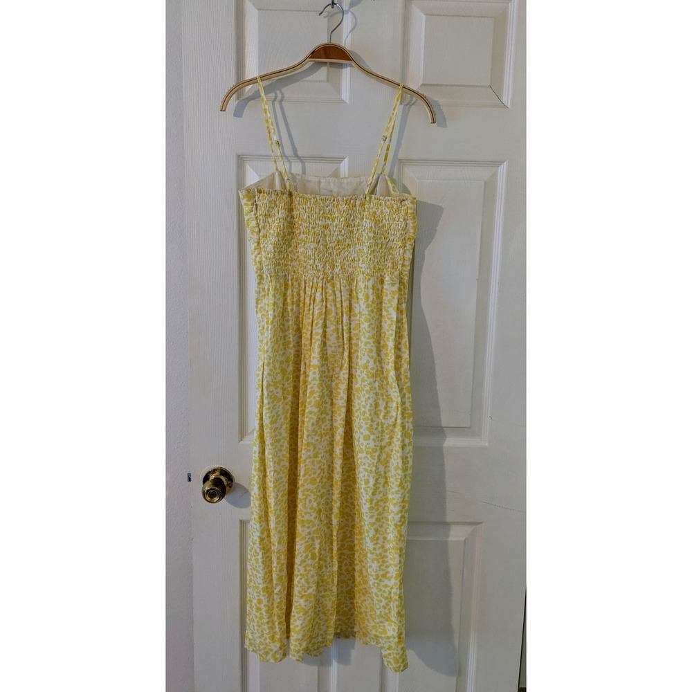 Du Paradis Animal Print Cotton Voile Fit & Flare Yellow Sundress Size Small NWOT - Picture 7 of 10